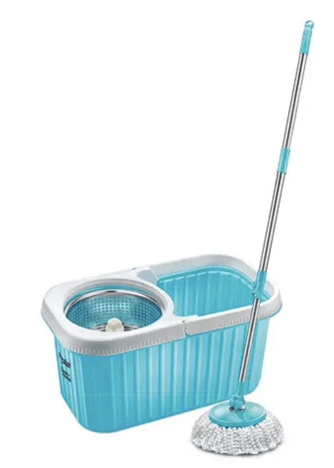 Prestige CleanHome PSB 11 Magic Mop with 2 Mop-heads and Twin Buckets (Blue)