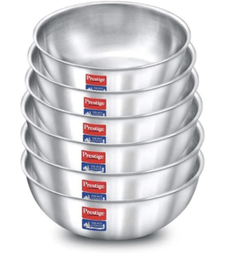 Prestige Splendor Silver Triply Induction Tasla Kadai - Set of 6-1