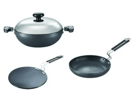Prestige Hard Anodised Plus Induction Base 3 Pc Cookware Set