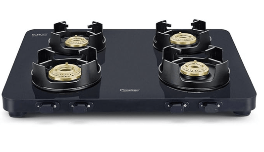 Pebs 04 - Edge4 Burner Gas Stove Black S Prestige