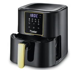 Prestige Nutrifry Electric Digital Air Fryer| 80% less Oil Consumption|4.5L Capacity |1200 Watts Power|Fry,Grill,Roast,Bake,Reheat|Digital Display with 8 Preset Menu|Easy to Clean Frying Basket|Black-1