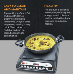 Prestige Pic 20 Neo Induction Cooktop 1600W|Indian Menu Options| Automatic Voltage Regulator| Timer With User Pre-Set, Manual, Black-3