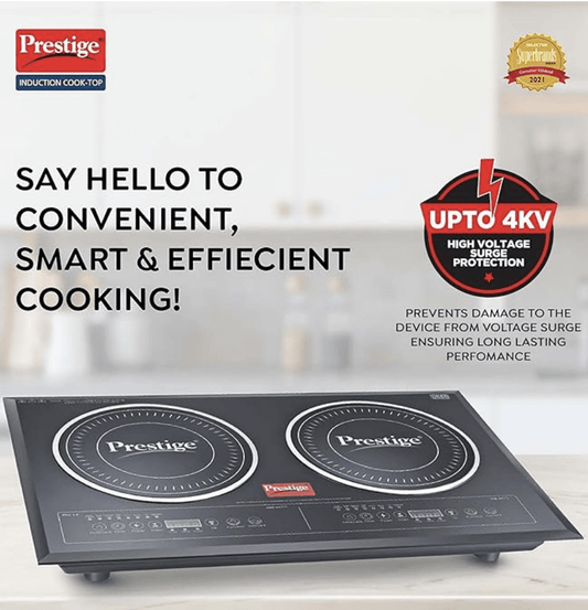 பிரெஸ்டீஜ் பிடிஐசி 3.0 டபுள் இண்டக்ஷன் குக்டாப் (3200W, கருப்பு, 2 பர்னர் இண்டக்ஷன் ஸ்டவ்) 