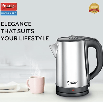Prestige Pklss 1.7 Electric Kettle 1.7L, Silver & Black, 1.7 Liter, 1500 Watt_Hours