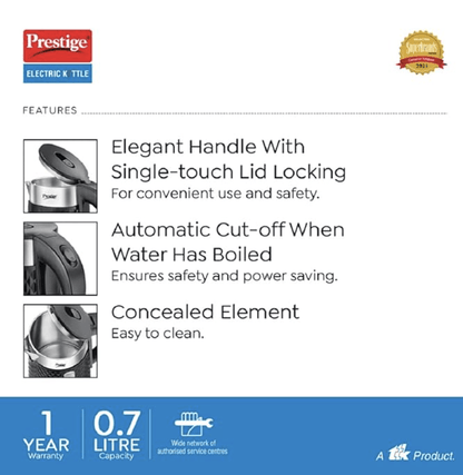 Prestige PKDSS 0.7 Electric Kettle 700ml