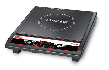 प्रेस्टीज एक्सप्रेस 1200W इंडक्शन कुकटॉप सिरेमिक प्लेट्स के साथ, काला 