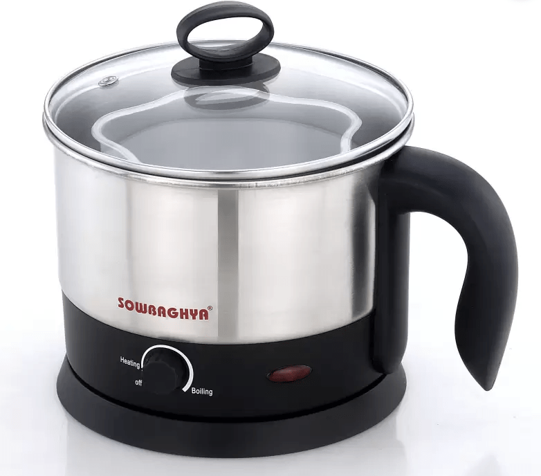 Sowbaghya Multi Cooker (1.2Ltrs) Electric Kettle  (1.2 L, Silver)-1
