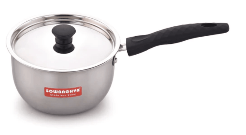 SS Saucepan with lid - 1 Ltr Sowbaghya-1