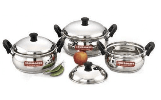 Ultima IB Stainless Steel 6Pcs Cook 'n' Serve Pot Sowbaghya