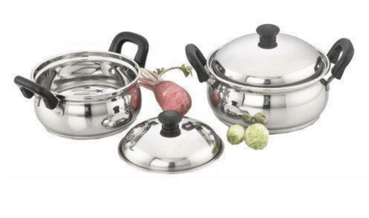 Ultima IB Stainless Steel 4Pcs Cook 'n' Serve Pot Sowbaghya