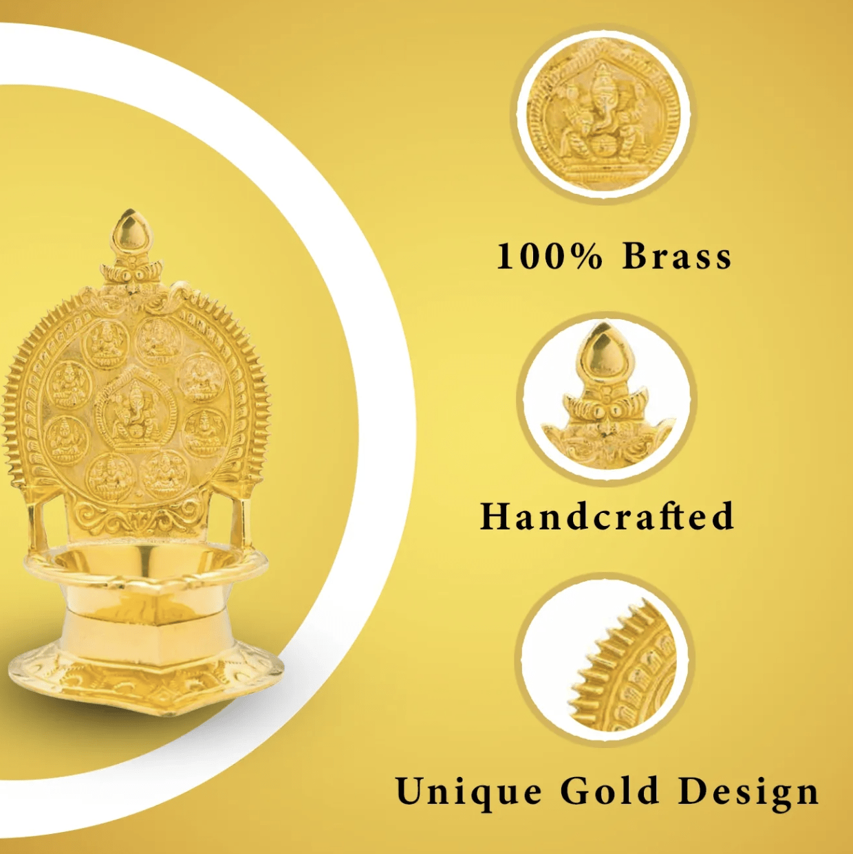 Brass Astalakshmi Vilakku Small