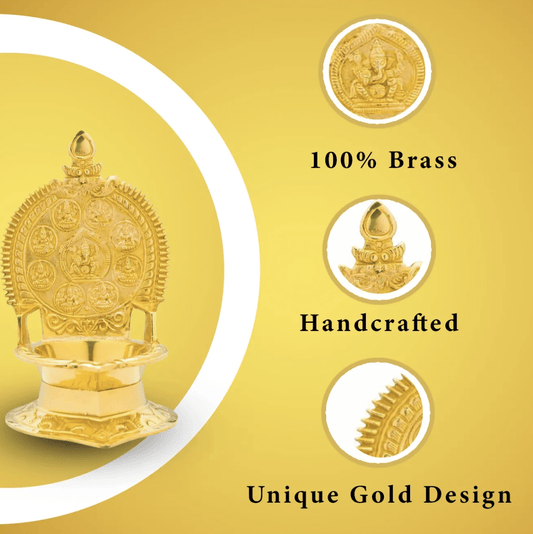 பித்தளை அஸ்தலட்சுமி விளக்கு சிறியது 