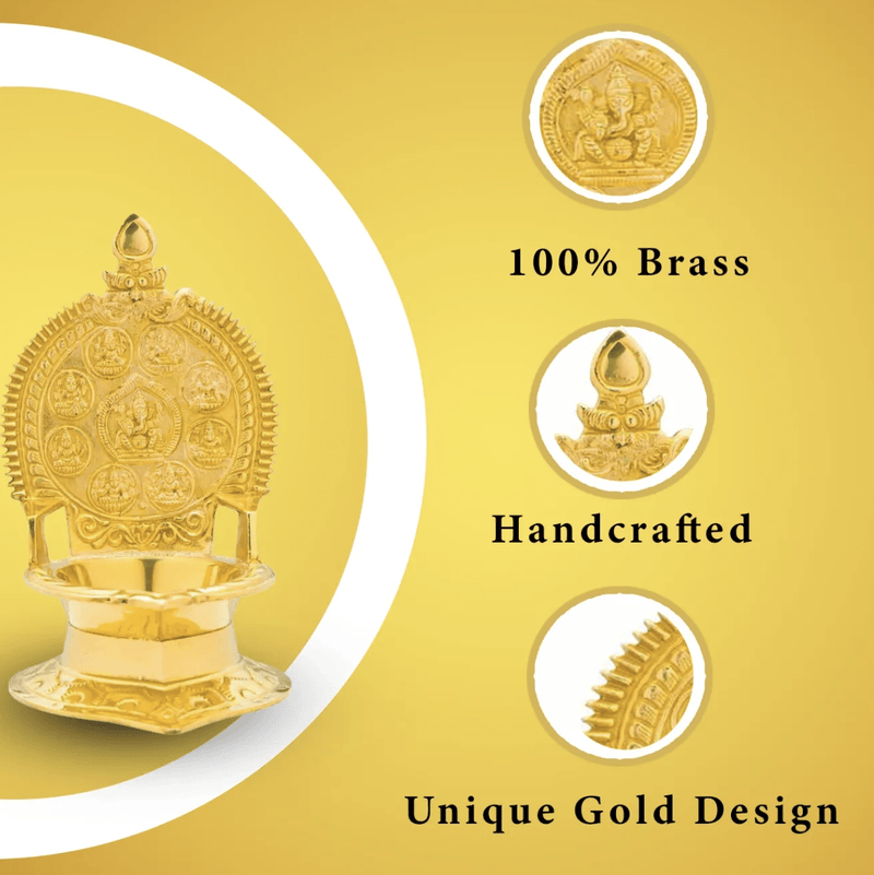 Brass Astalakshmi Vilakku Small-2