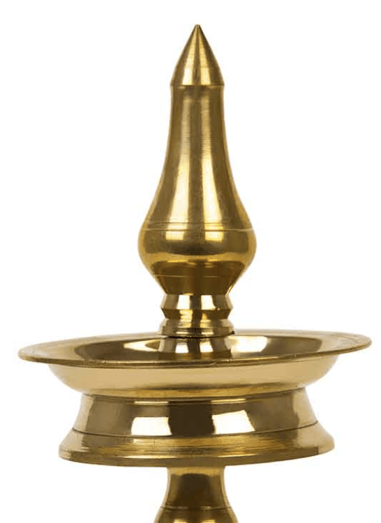 पीतल से बना केरल विल्लक्कू/दीपक (2 पीस का सेट)