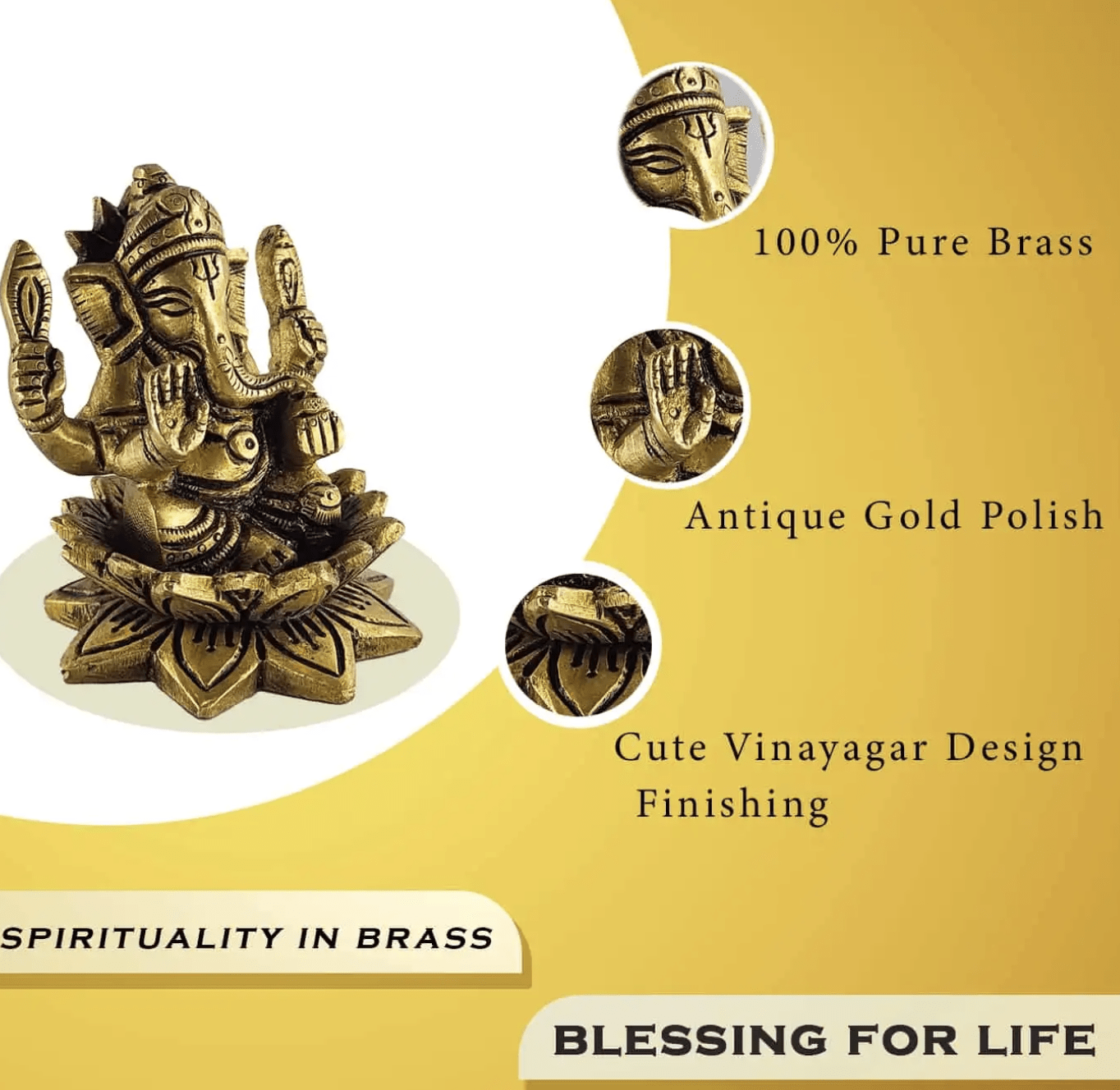 Lotus vinayagar brass