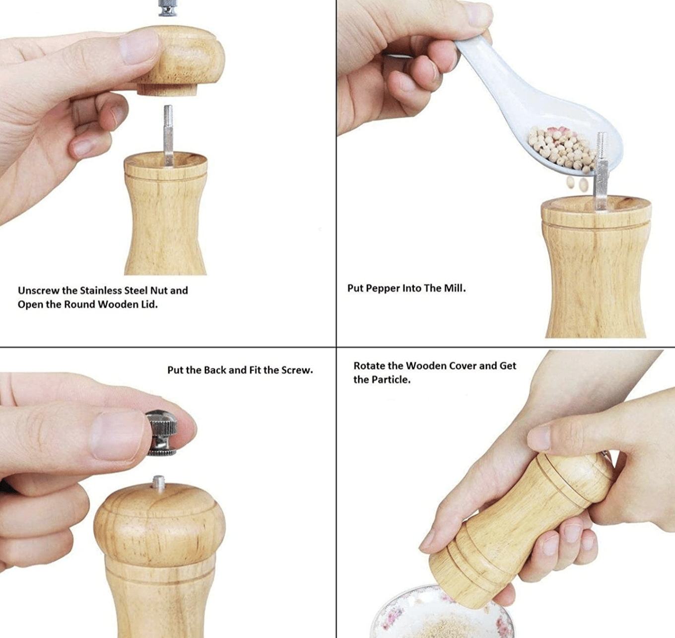 Wooden Pepper Mill Big