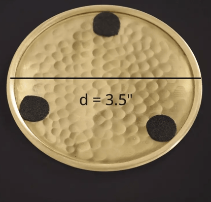 Brass Coasters - Set of 6 - Matt Finish Hammered Table Coasters For Drinks | Kitchen Decor Items