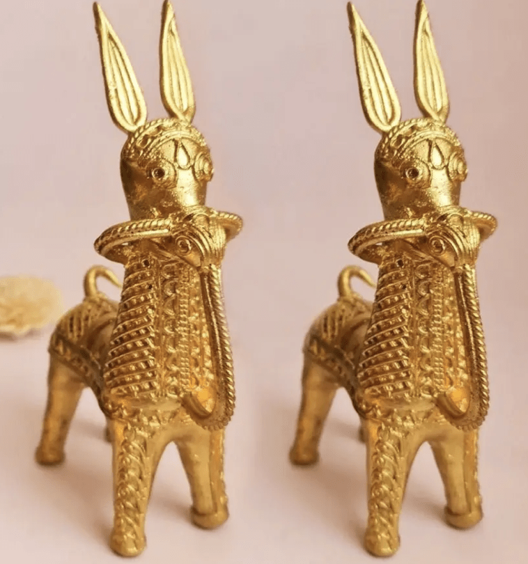 Brass Dhokra Horse Showpiece | Home Decor Handmade In India | Gift