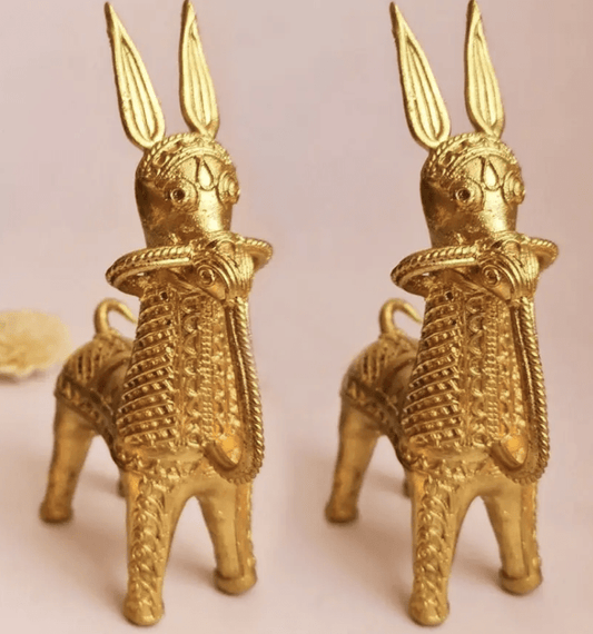 Brass Dhokra Horse Showpiece | Home Decor Handmade In India | Gift
