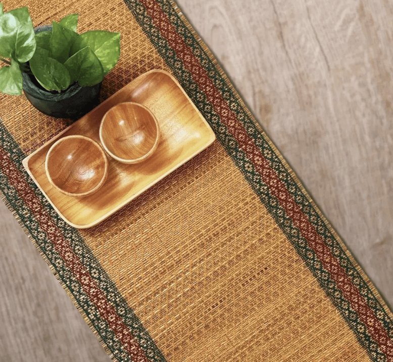 Handmade Dining Table Runner | Eco-Friendly Tableware Sustainably Handwoven from Natural Grass