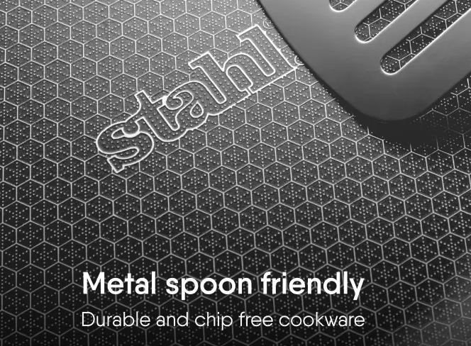 Stahl Artisan Hybrid Triply Non Stick Kadhai 20 cm diameter with Lid 1.6 L capacity  (Stainless Steel, Non-stick, Induction Bottom)-2