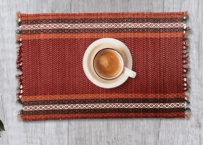 Handmade Dining Table Mats in Green (Set of 2/4/6) | Eco Friendly Tableware Sustainably Handwoven from Natural Grass
