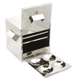 stainless steel trivia idly cooker - 4 plates, 16 Idli for Home use-1