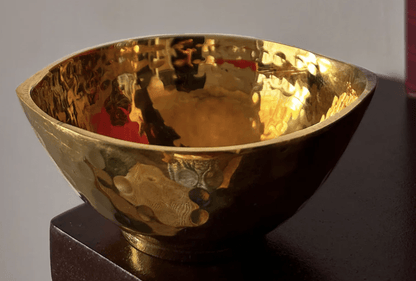 Naav brass diya (set of 4) in Ivory gift box