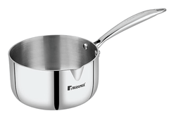 Bergner Argent TriPly Stainless Steel 14 cm Milkpan/Saucepan, Stay Cool Cast Handle, Food Safe, Durable, Even Heat Distribution, Dishwasher Safe, Induction and Gas Ready, Silver-1