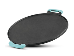 Bergner Eco Cast Iron 30cm Dosa Tawa, Pre-Seasoned, Large Loha Tawa for Dosa, Even Heat Distributor, Retains Heat to Enhance Flavor, Comes with Silicone Sleeve - Induction Base and Gas Stove Ready-1