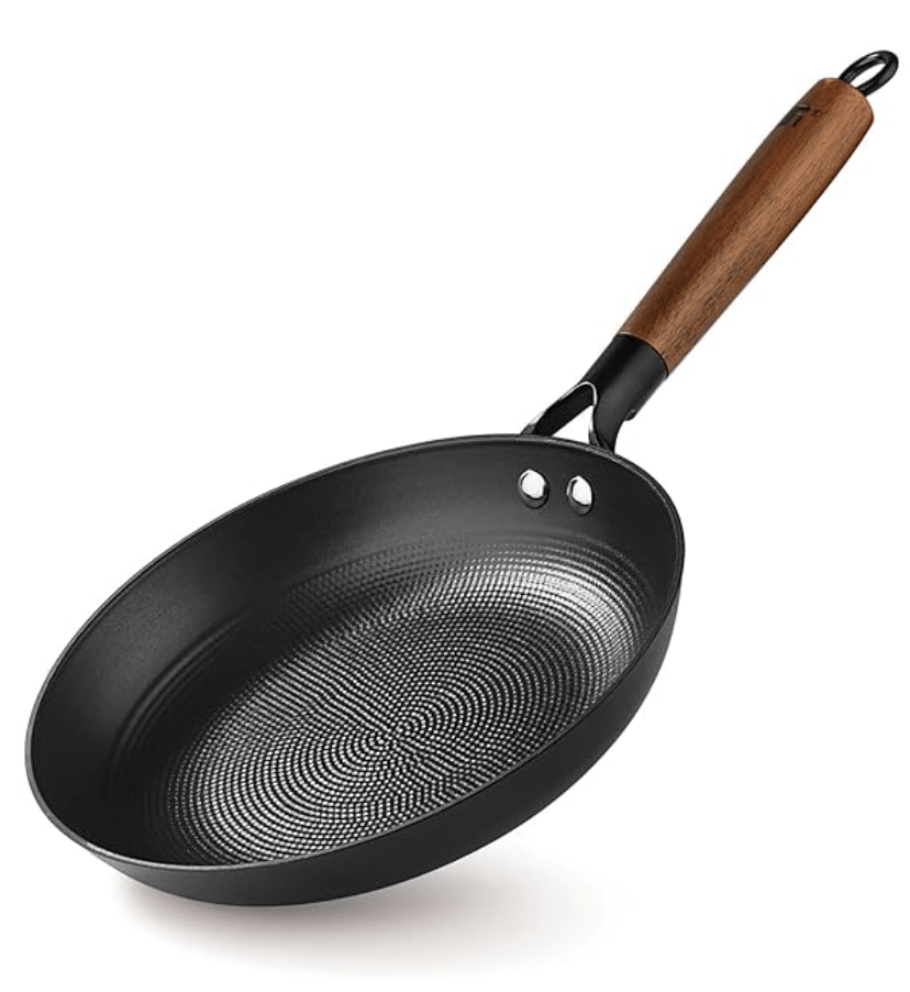BERGNER Odin 20cm Cast Iron Frypan, Pre-Seasoned, for Searing/Browning/Frying/Sauteing/Serve, Enamel Finish, Rust Proof Lightweight Iron, Metal Spatula Safe, Induction Bottom and Gas Stove Ready