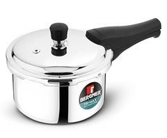 Bergner Trimax Triply Stainless Steel 3 L Outer Lid Pressure Cooker, Triply Bottom, For Healthy Cooking, Mirror Finish, Easy To Clean, Durable, Induction Bottom and Gas Ready - Silver-1