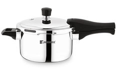 Bergner Trimax Triply Stainless Steel 6.5 L Outer Lid Pressure Cooker, Triply Bottom, For Healthy Cooking, Mirror Finish, Easy To Clean, Durable, Induction Bottom and Gas Ready - Silver-1