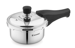 Bergner Tri-Max Junior TriPly 1 Litre Pressure Cooker, Triply Heavy Bottom Outer Lid Mini Pressure Cooker, 1 Pc Free Safety Valve, Measuring Scale Inside - Induction Bottom and Gas Stove Ready-1