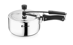 Bergner Argent TriPly 18/10 Stainless Steel 1.5 Ltr Inner Lid Pressure Cooker, Pressure Cooker with Rivetless Technology, 2.5mm Body Thickness, Induction Bottom and Gas Ready, Silver, 5-Year Warranty-1