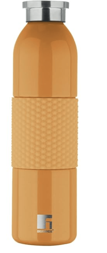 Bergner Walking Mid Grip Thermosteel Hot and Cold 600 ml Flask, Double Walled, Bottle with Copper Inside Body & Twist Cap