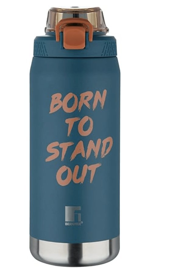 Bergner Walking 1100 ml Thermo Steel Bottle/Flask, Hot/Cold, Vacuum Insulated