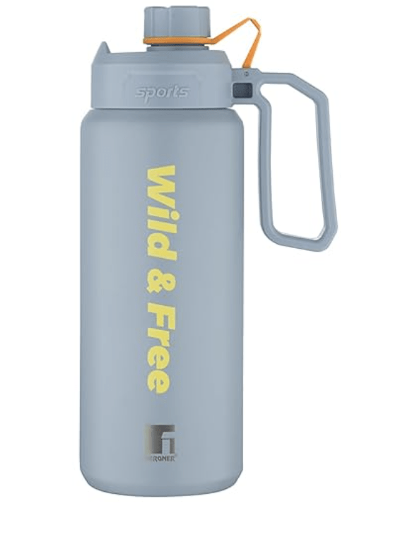 Bergner Walking 1000 ml Thermo Steel Bottle/Flask, Hot/Cold, Vacuum Insulated