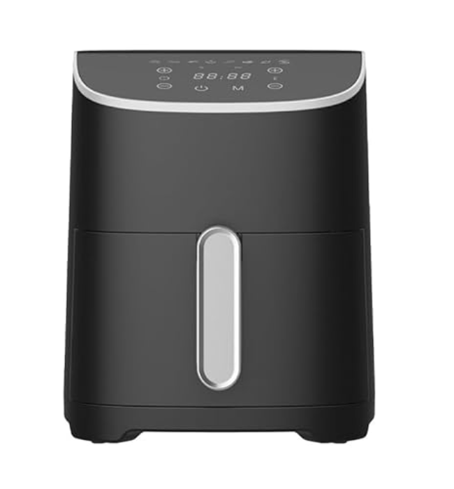 BERGNER Master Pro Air Fryer, 1300 W, 4.8 Liter, With 360 Degree Airflow Technology, Multi Preset Cooking Menu, Basket With Nonstick Coating, Black