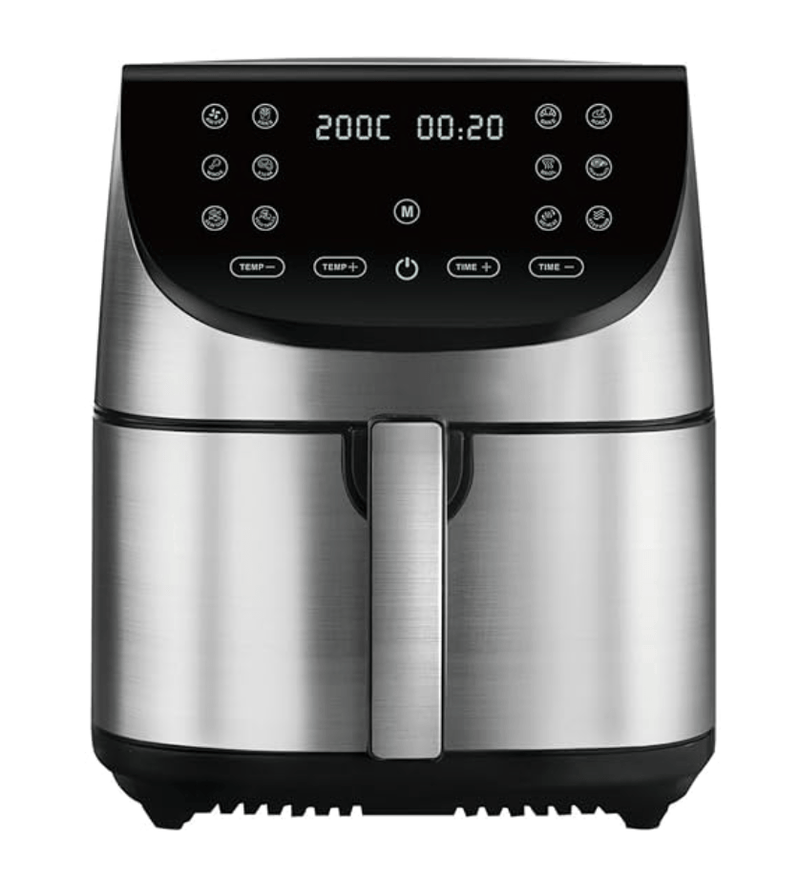 Bergner MasterPro Air Fryer, 1700 W, 7.8 L, Reheat/Roast/Air Fry/Dehydrate/KeepWarm, Air Cook 360 Degree Technology, 12 PreSet Menu,Cool touch Body & Anti Skid Base, Non-Stick Basket, Silver-2