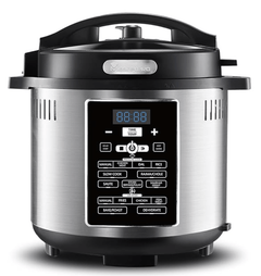 Bergner MasterPro Frycook, 1500W, 6L Pressure Cooker+Air Fryer, Easy to Set Cook Time, Temperature and Pressure Level, Detachable LID and Filer, 12-Level Safety System, 24 Hours Set Up Preset Function-1