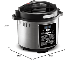 Bergner MasterPro Frycook, 1500W, 6L Pressure Cooker+Air Fryer, Easy to Set Cook Time, Temperature and Pressure Level, Detachable LID and Filer, 12-Level Safety System, 24 Hours Set Up Preset Function-4