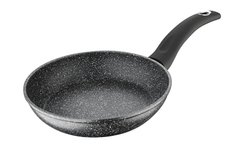 Bergner Orion NonStick 24 cm Fry Pan/ Skillet, 100% Recyclable, For Low Oil Sauté/Pancake/ Crepe/Eggs/Paratha/Toasts, Textured Soft Touch Handle, Granite Finish, Induction & Gas ready, 1-Year Warranty-1