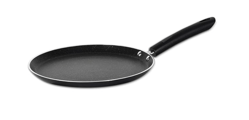 BERGNER Essential Plus 5 Layer Marble Non Stick Tawa/Dosa Tawa, 25 cm, Induction Base, Food Safe (PFOA Free), Thickness 3.0mm, 1 Year Warranty by Bergner, Black-1