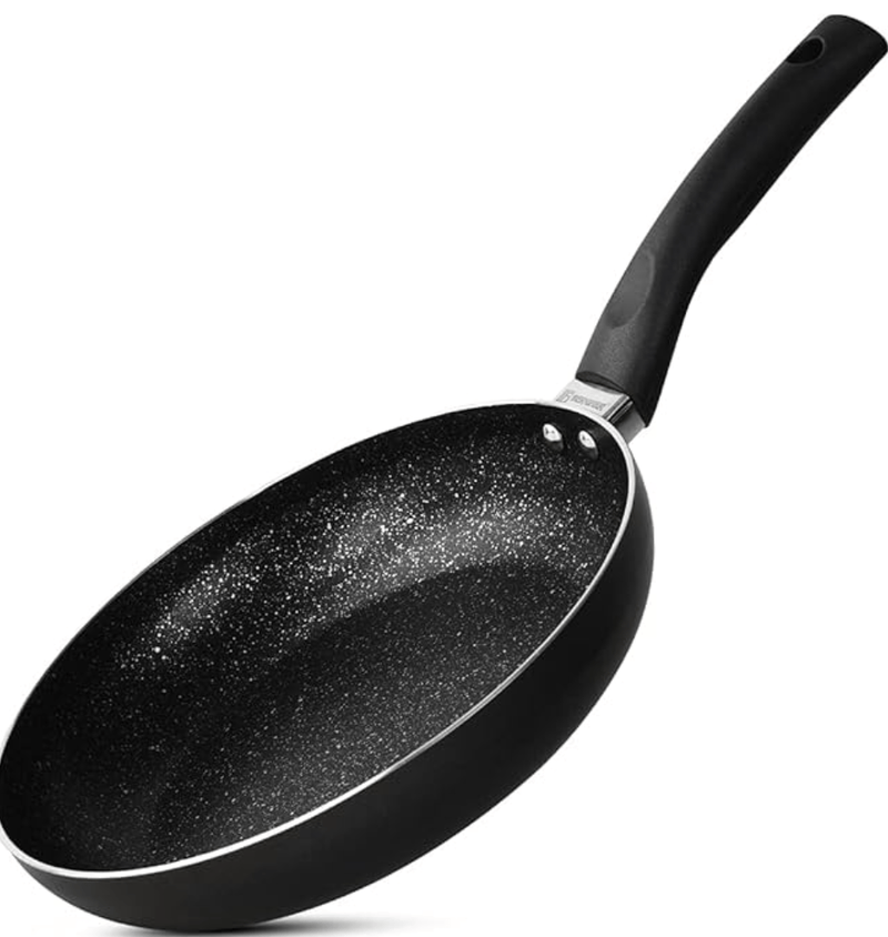 Bergner Essential Plus 5-Layer Non-Stick Coated 20 cm Frypan, Consumes Less Oil, Frying Pan with Bakelite Handle, Comfortable Grip, PFOA Free, Quick Heat Distribution, Easy to Clean - Induction Bottom-1