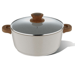 Bergner Naturally Cast Aluminum Casserole with Glass Lid-1