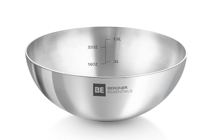 BERGNER BE Essentials Tri-Ply Stainless Steel Tasra, Steel Kadai/Tasla Without Handle, Even Heat Distribution, Easy to Clean, Gas Stove Compatible, Silver, 5-Year Warranty
