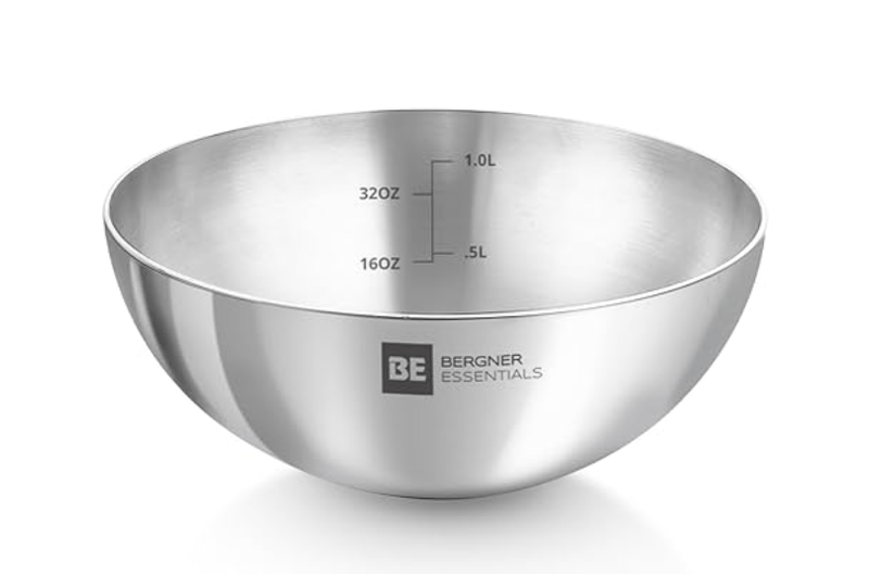 BERGNER BE Essentials Tri-Ply Stainless Steel Tasra, Steel Kadai/Tasla Without Handle, Even Heat Distribution, Easy to Clean, Gas Stove Compatible, Silver, 5-Year Warranty-1