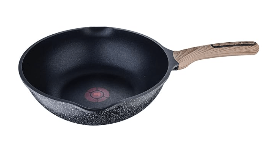 बर्गनर अल्टीमेट नॉन-स्टिक कड़ाही/वोक 28 सेमी, 4.5 लीटर, हीटडॉट तकनीक और इंडक्शन बेस, भोजन सुरक्षित, ग्रे 