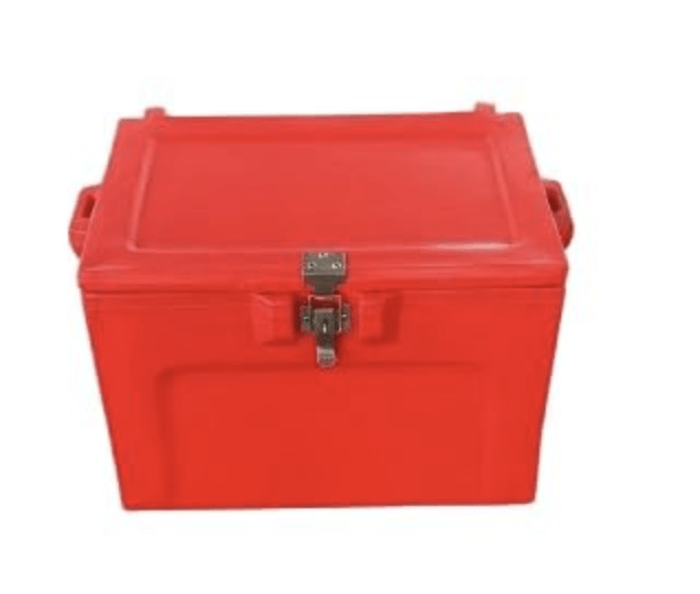 Insulated Chiller Ice Box | Roto-Moulded Ice Cooler | Standard Size for Travel, BBQ, Picnic, Camping, Hiking, Fishing & Other Outdoor Activities | 50 LTR, Red